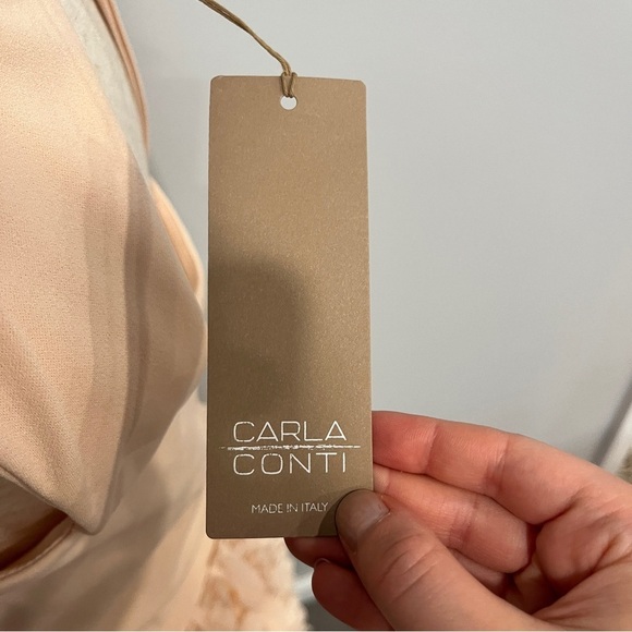 Carla Conti Sleeveless Blush Pink Cocktail Dress Medium - Picture 7 of 10